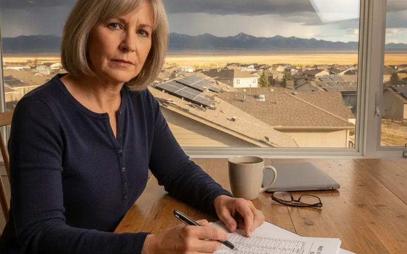Homeowner reviewing lower solar production numbers on a monitoring app